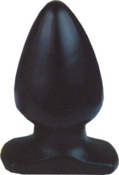 Schwarzer Analplug in Größe Medium 9,7x5,4cm